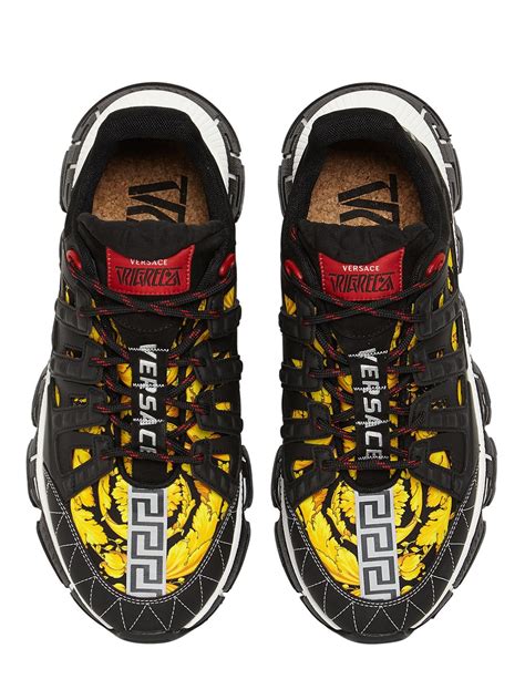 versace trigreca baroque print sneakers.